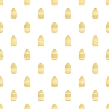 Repeating simple striped jars creating seamless pattern Stock Illustration