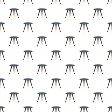 Repeating simple wooden stools pattern background Stock Illustration