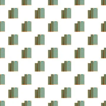 Repeating skyscraper buildings forming seamless urban pattern Illustrazione stock