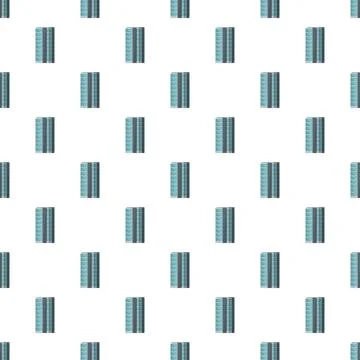 Repeating skyscraper pattern creating seamless building background イラスト素材