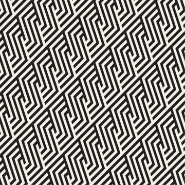 Repeating Slanted Stripes Modern Texture. Monochrome Geometric Seamless Pattern. Stock Illustration