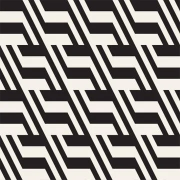 Repeating Slanted Stripes Modern Texture. Monochrome Geometric Seamless Pat.. Stock Illustration