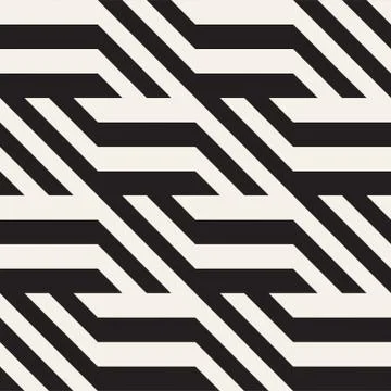 Repeating Slanted Stripes Modern Texture. Monochrome Geometric Seamless Pat.. Stock Illustration