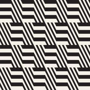 Repeating Slanted Stripes Modern Texture. Monochrome Geometric Seamless Pat.. Stock Illustration