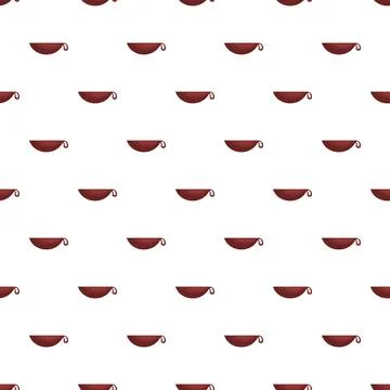 Repeating small coffee cup pattern on white background Stock Illustration