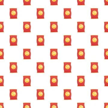 Repeating snack packaging creating a seamless pattern design Illustrazione stock