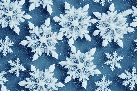 Repeating Snowflakes Pattern (1) Stock Illustration