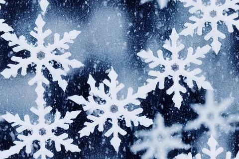 Repeating Snowflakes Pattern (2) Stock Illustration