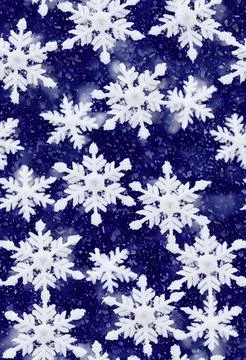 Repeating Snowflakes Pattern Stock Illustration