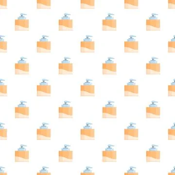 Repeating soap dispenser bottles forming a hygiene pattern Stock Illustration
