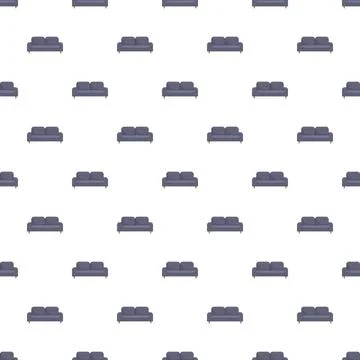 Repeating sofa furniture pattern creating a simple background Illustrazione stock