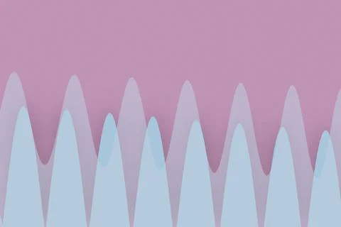 Repeating soft peaks create an organic wave pattern with icy blue and mauve.. Stock Illustration