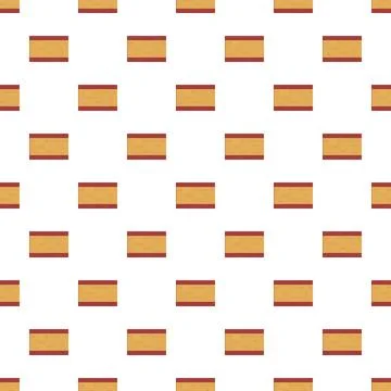 Repeating spain flag pattern background on white Stock Illustration