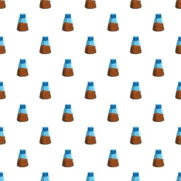 Repeating spice shaker bottles pattern on white background Stockillustratie