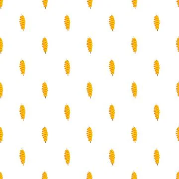 Repeating spiral cut potato snack street food pattern Stock Illustration