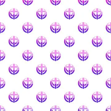 Repeating spiritual cross pattern symbolizing religion and faith Illustrazione stock