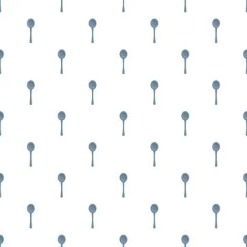 Repeating spoon pattern creating a seamless background texture Stock Illustration