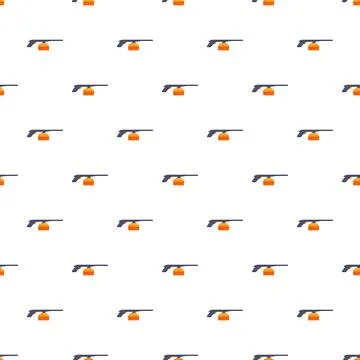 Repeating spray paint gun tool seamless pattern Illustrazione stock