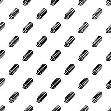 Repeating spring coil pattern forming seamless background Illustrazione stock