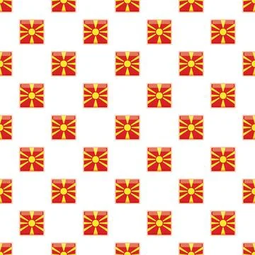 Repeating square icons showing north macedonia flag pattern Stock Illustration