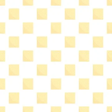 Repeating square light yellow biscuit crackers pattern 스톡 일러스트