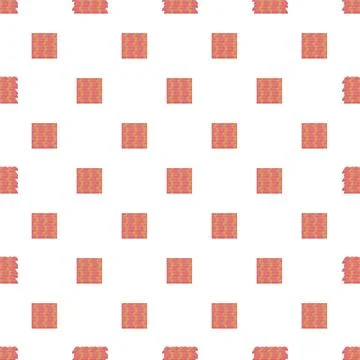 Repeating square pattern with orange and pink elements Stock Illustration