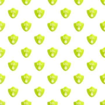 Repeating ssl shield pattern symbolizing internet security Illustrazione stock