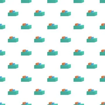 Repeating stacked blocks pattern creating business bar graph Stockillustratie