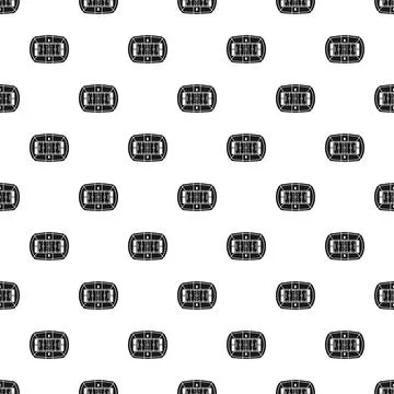 Repeating stadium field pattern with simple black silhouette on white 스톡 일러스트