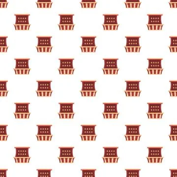Repeating stage balcony pattern on white background Stock Illustration