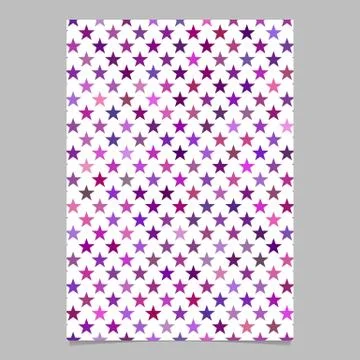 Repeating star pattern brochure template イラスト素材
