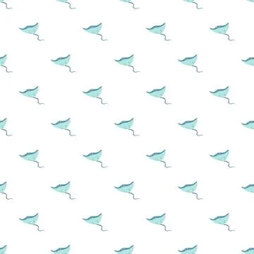 Repeating stingray pattern seamless marine life background Ilustración de archivo
