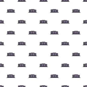 Repeating stonehenge icons creating a simple modern pattern Stock Illustration