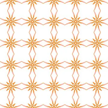 Repeating striped hand drawn border. Orange Stock Illustration