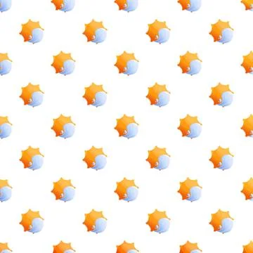 Repeating sun and ocean wave seamless pattern Illustrazione stock
