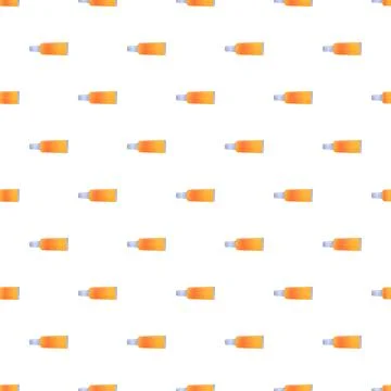 Repeating sun cream tube pattern on white background Stock Illustration