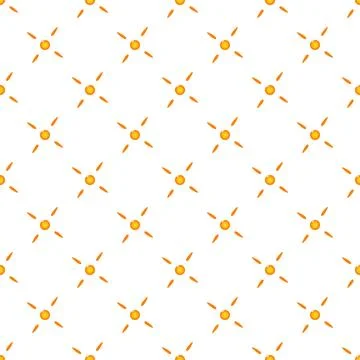 Repeating sun icons creating bright seamless pattern Stock Illustration