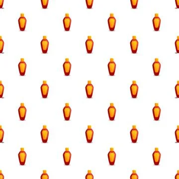 Repeating sunscreen bottle pattern for skincare design Stock Illustration