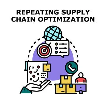 Repeating supply chain optimization business concept vector イラスト素材