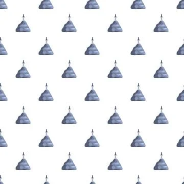 Repeating sword in stone pattern on white background 스톡 일러스트