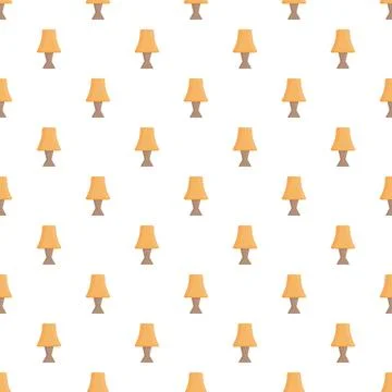 Repeating table lamp objects creating seamless pattern design Stock Illustration