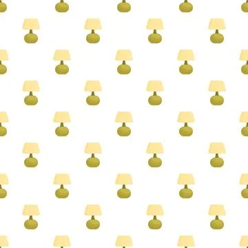 Repeating table lamps creating seamless pattern background Stock Illustration