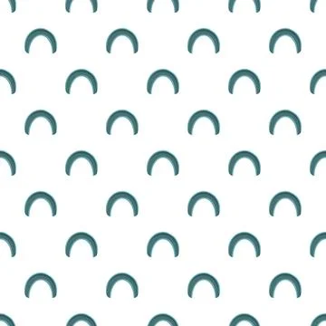 Repeating teal arch shapes forming a seamless pattern Stockillustratie