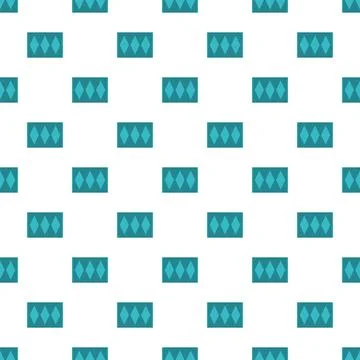 Repeating teal diamond pattern on white background Stock Illustration
