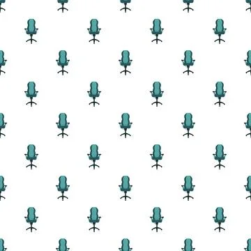 Repeating teal office chairs creating a seamless pattern Stockillustratie