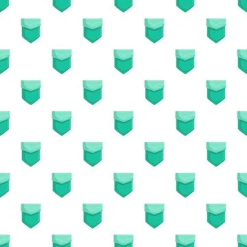 Repeating teal pockets cartoon style textile pattern Illustrazione stock
