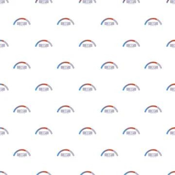 Repeating temperature gauge showing 33 degrees pattern Stock Illustration