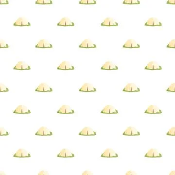 Repeating tent pattern for camping and outdoor backgrounds Stock Illustration