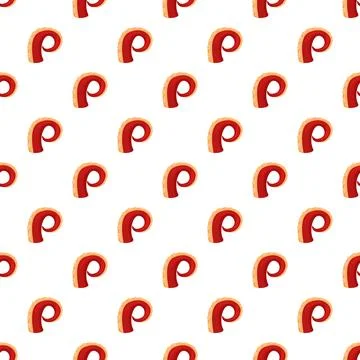 Repeating tentacle pattern depicting seafood and marine life イラスト素材