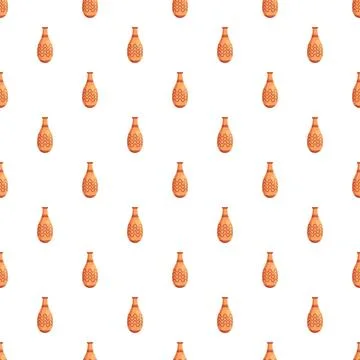 Repeating terracotta pottery pattern creating a seamless background Stock Illustration